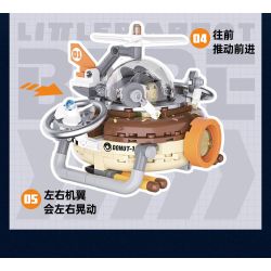 TOP TOY TC2615 Xếp hình lắp ráp ghép mô hình Câu lạc bộ trượt ván Little Parrot BEBE Dudu 4 mẫu