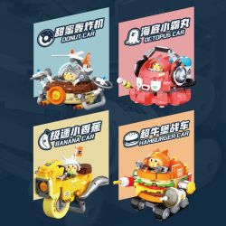 TOP TOY TC2615 Xếp hình lắp ráp ghép mô hình Câu lạc bộ trượt ván Little Parrot BEBE Dudu 4 mẫu