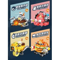 TOP TOY TC2615 Xếp hình lắp ráp ghép mô hình Câu lạc bộ trượt ván Little Parrot BEBE Dudu 4 mẫu