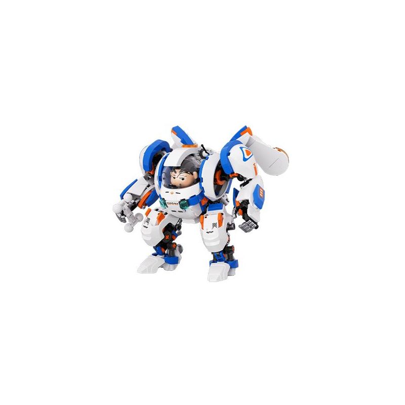 JAKI HK605 Xếp hình lắp ráp ghép mô hình Crayon Shin-chan: Bộ giáp nhỏ màu trắng dễ thương