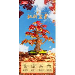 JAKI DK025 Xếp hình lắp ráp ghép mô hình chậu cây phong