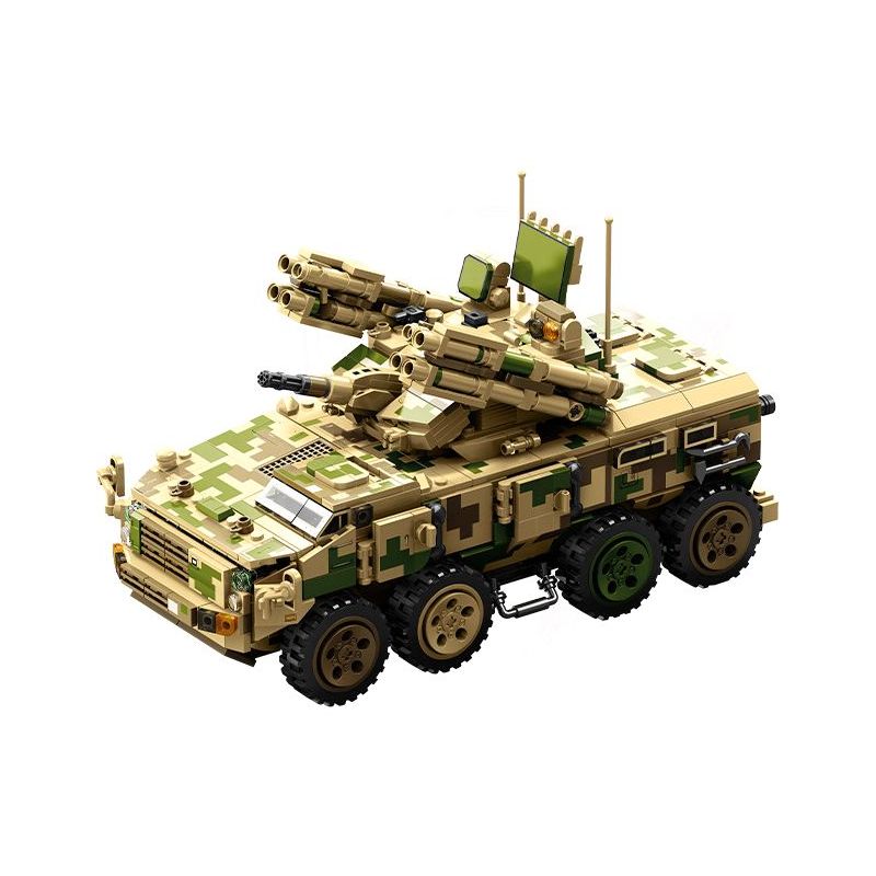 SEMBO 203272 Xếp hình lắp ráp ghép mô hình Xe tăng phòng không 625E 1:28