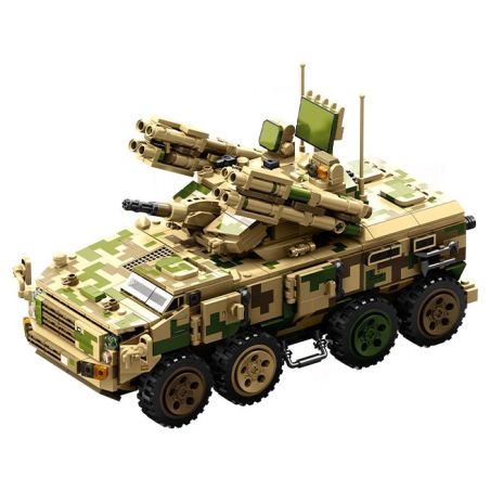 SEMBO 203272 Xếp hình lắp ráp ghép mô hình Xe tăng phòng không 625E 1:28