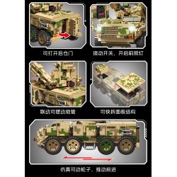 SEMBO 203272 Xếp hình lắp ráp ghép mô hình Xe tăng phòng không 625E 1:28