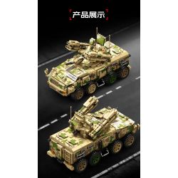 SEMBO 203272 Xếp hình lắp ráp ghép mô hình Xe tăng phòng không 625E 1:28