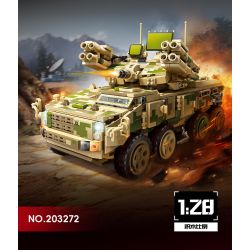 SEMBO 203272 Xếp hình lắp ráp ghép mô hình Xe tăng phòng không 625E 1:28