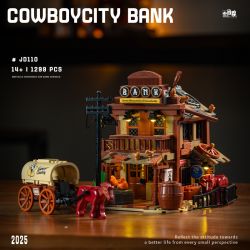 small angle JD110 Cowboy City Bank Xếp hình lắp ráp ghép mô hình Thị trấn cao bồi: Ngân hàng