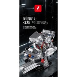 XINZHUAN XZ0014 Stormcore V2 Engine Xếp hình lắp ráp ghép mô hình Động cơ đầu dẹt của Harley
