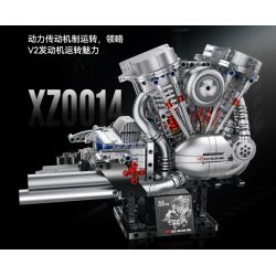 XINZHUAN XZ0014 Stormcore V2 Engine Xếp hình lắp ráp ghép mô hình Động cơ đầu dẹt của Harley