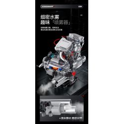 XINZHUAN XZ0014 Stormcore V2 Engine Xếp hình lắp ráp ghép mô hình Động cơ đầu dẹt của Harley
