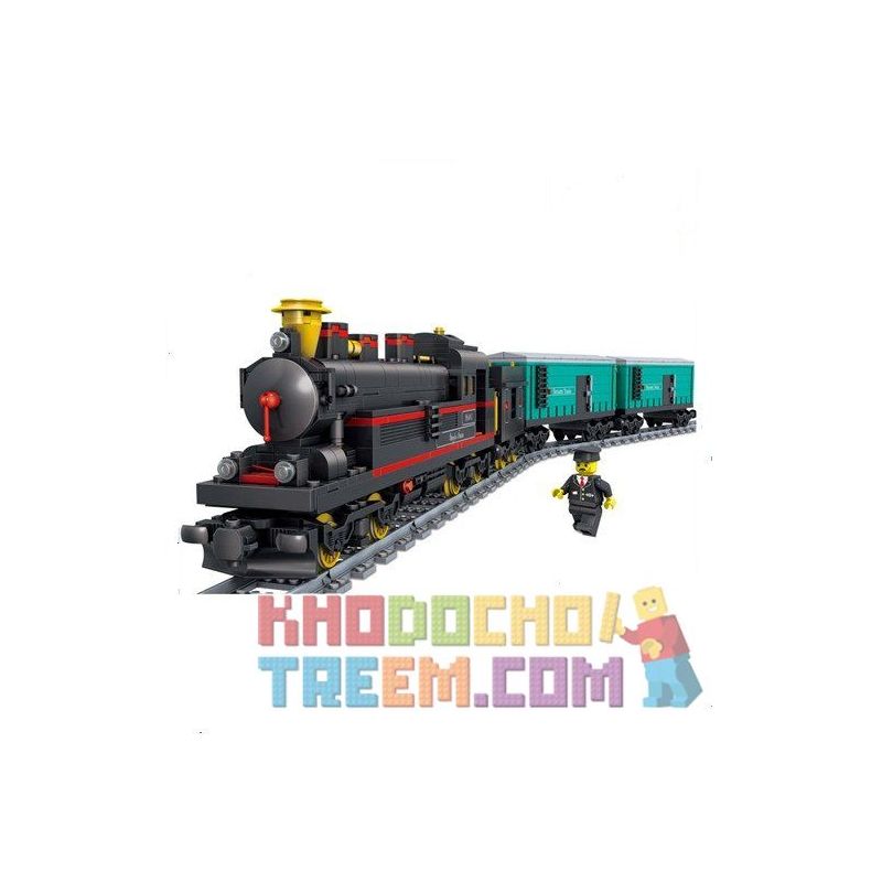 Kazi KY98103 98103 KY98226 98226 non  TÀU HỎA HƠI NƯỚC CHỞ HÀNG ĐỘNG CƠ PIN SẠC bộ đồ chơi xếp lắp ráp ghép mô hình Trains YUEJIN TRAIN 821 khối