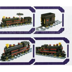 Kazi KY98103 98103 KY98226 98226 non  TÀU HỎA HƠI NƯỚC CHỞ HÀNG ĐỘNG CƠ PIN SẠC bộ đồ chơi xếp lắp ráp ghép mô hình Trains YUEJIN TRAIN 821 khối