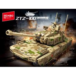 SEMBO 203273 XE TĂNG CHIẾN ĐẤU CHỦ LỰC ZTZ-100 bộ đồ chơi xếp lắp ráp ghép mô hình Military Army Quân Sự Bộ Đội 810 khối