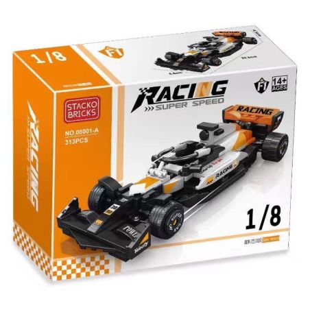 STACK 08001-A 08001-B 08001-C 08001-D XE ĐUA CÔNG THỨC F1 4 MẪU bộ đồ chơi xếp lắp ráp ghép mô hình Racers Đua Tốc Độ 1255 khối