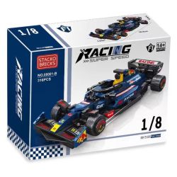 STACK 08001-A 08001-B 08001-C 08001-D XE ĐUA CÔNG THỨC F1 4 MẪU bộ đồ chơi xếp lắp ráp ghép mô hình Racers Đua Tốc Độ 1255 khối