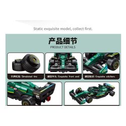 STACK 08001-A 08001-B 08001-C 08001-D XE ĐUA CÔNG THỨC F1 4 MẪU bộ đồ chơi xếp lắp ráp ghép mô hình Racers Đua Tốc Độ 1255 khối