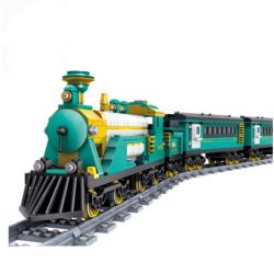 Kazi KY98102 98102 KY98225 98225 non  TÀU HỎA HƠI NƯỚC CHỞ KHÁCH CÓ RAY ĐỘNG CƠ PIN SẠC bộ đồ chơi xếp lắp ráp ghép mô hình Trains PUFFINGBILLY STERMTRAIN 851 khối