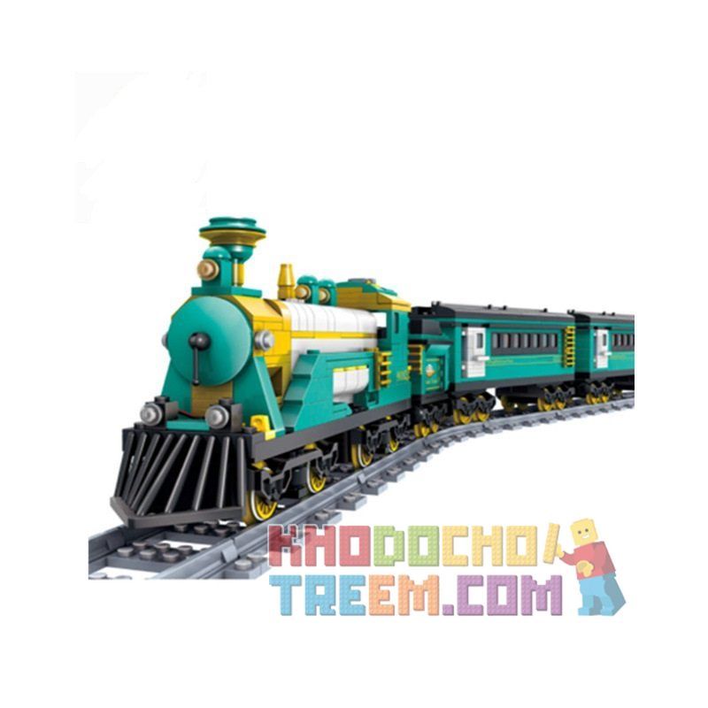 Kazi KY98102 98102 KY98225 98225 non  TÀU HỎA HƠI NƯỚC CHỞ KHÁCH CÓ RAY ĐỘNG CƠ PIN SẠC bộ đồ chơi xếp lắp ráp ghép mô hình Trains PUFFINGBILLY STERMTRAIN 851 khối