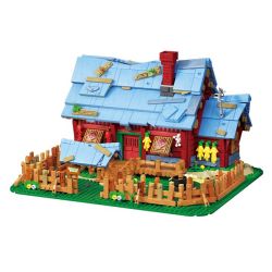 WEKKI 518400 GẤU BỊ NHIỄM KHUẨN TÚP LỀU RỪNG CỦA BALD QIANG bộ đồ chơi xếp lắp ráp ghép mô hình Movie & Game Phim Và Trò Chơi