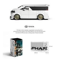 PIBO PB8848 8848 TOYOTA ALPHARD MPV 1:32 tỷ lệ 1:32 bộ đồ chơi xếp lắp ráp ghép mô hình Racers Đua Tốc Độ