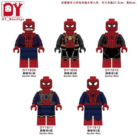DY_MINIFIGS DY1808 1808 DY1809 1809 DY1810 1810 DY1811 1811 DY1812 1812 5 LOẠI NHÂN VẬT NGƯỜI NHỆN bộ đồ chơi xếp lắp ráp ghép mô hình Super Heroes Siêu Nhân Anh Hùng
