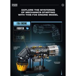 REOBRIX 33014 ĐỘNG CƠ F35B bộ đồ chơi xếp lắp ráp ghép mô hình Technic Kỹ Thuật Công Nghệ Cao Mô Hình Phương Tiện