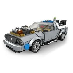 SMALL ANGLE JD089 TRỞ VỀ TƯƠNG LAI CỖ MÁY THỜI GIAN DELOREAN 1981 DMC-12 ROADSTER bộ đồ chơi xếp lắp ráp ghép mô hình Racers Đua Tốc Độ 526 khối