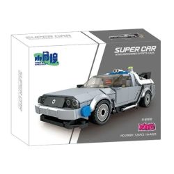 SMALL ANGLE JD089 TRỞ VỀ TƯƠNG LAI CỖ MÁY THỜI GIAN DELOREAN 1981 DMC-12 ROADSTER bộ đồ chơi xếp lắp ráp ghép mô hình Racers Đua Tốc Độ 526 khối