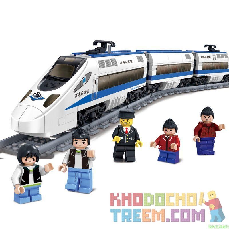 Kazi KY98104 98104 KY98227 98227 non  TÀU CAO TỐC ĐỘNG CƠ PIN bộ đồ chơi xếp lắp ráp ghép mô hình Trains Tàu Hỏa 415 khối