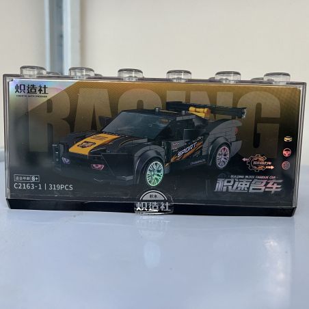 SOUZOSHA C2163-1 2163-1 XE NỔI TIẾNG CỦA JISU ĐUA MÀU ĐEN bộ đồ chơi xếp lắp ráp ghép mô hình Speed Champions Racing Cars Đua Xe Công Thức 319 khối