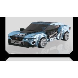 SOUZOSHA C2163-2 2163-2 XE SANG JISU ĐUA MÀU BẠC bộ đồ chơi xếp lắp ráp ghép mô hình Speed Champions Racing Cars Đua Xe Công Thức 302 khối