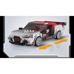 SOUZOSHA C2163-3 2163-3 XE NỔI TIẾNG CỦA JISU ĐUA MÀU XANH bộ đồ chơi xếp lắp ráp ghép mô hình Speed Champions Racing Cars Đua Xe Công Thức 297 khối