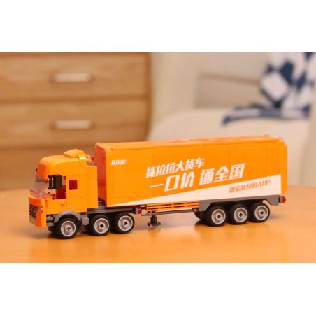 LALAMOVE QJ5338 5338 XE ĐẨY LALAMOVE bộ đồ chơi xếp lắp ráp ghép mô hình City HUOLALA LARGE TRUCK Thành Phố