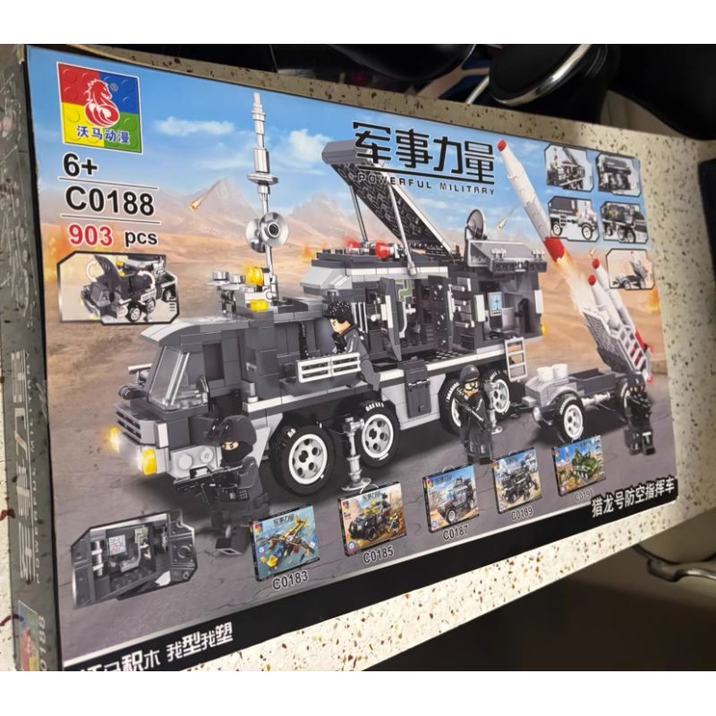 WOMA C0188 0188 XE CHỈ HUY PHÒNG KHÔNG HUNTER DRAGON bộ đồ chơi xếp lắp ráp ghép mô hình Military Army Quân Sự Bộ Đội 903 khối