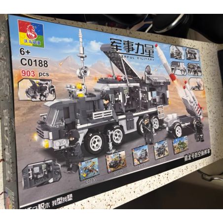 WOMA C0188 0188 XE CHỈ HUY PHÒNG KHÔNG HUNTER DRAGON bộ đồ chơi xếp lắp ráp ghép mô hình Military Army Quân Sự Bộ Đội 903 khối