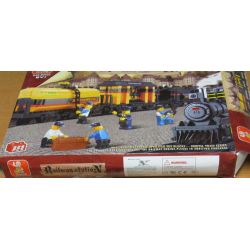 SLUBAN M38-B0233 B0233 0233 M38B0233 38-B0233 GA XE LỬA THẾ KỶ TÀU CHỞ HÀNG bộ đồ chơi xếp lắp ráp ghép mô hình City Thành Phố 328 khối