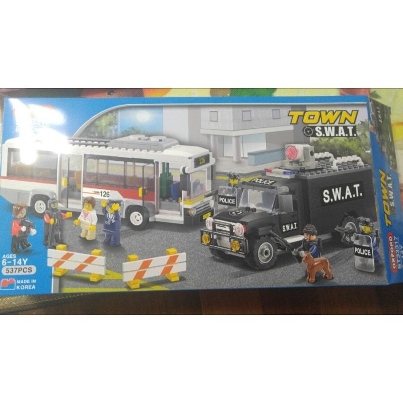 OXFORD ST33317 33317 XE BUÝT VÀ CẢNH SÁT bộ đồ chơi xếp lắp ráp ghép mô hình City Thành Phố 537 khối
