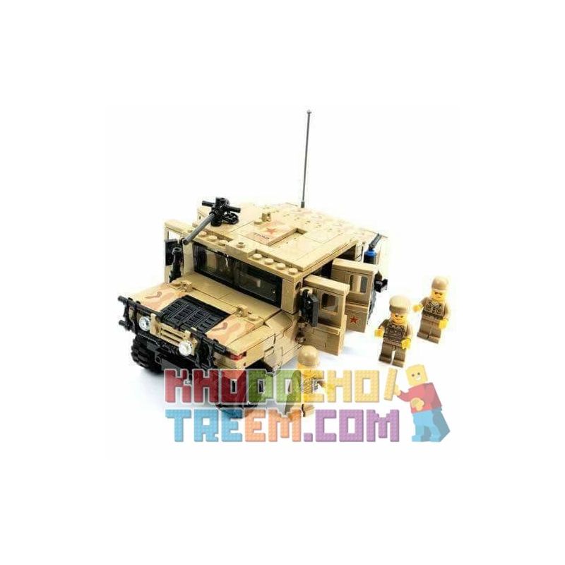 Kazi KY98403 98403 non  XE HUMVEE BỌC THÉP bộ đồ chơi xếp lắp ráp ghép mô hình Military Army Quân Sự Bộ Đội 420 khối