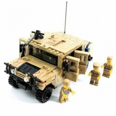 Kazi KY98403 98403 non  XE HUMVEE BỌC THÉP bộ đồ chơi xếp lắp ráp ghép mô hình Military Army Quân Sự Bộ Đội 420 khối