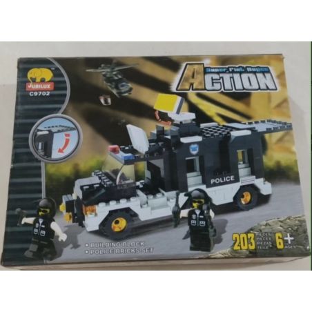 WOMA C9702 9702 XE CẢNH SÁT bộ đồ chơi xếp lắp ráp ghép mô hình City Thành Phố 203 khối