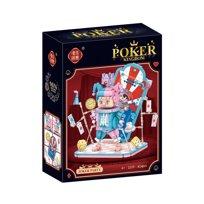 WEILE CHUANGXIANG 2219 VUA BÀI POKER bộ đồ chơi xếp lắp ráp ghép mô hình 824 khối