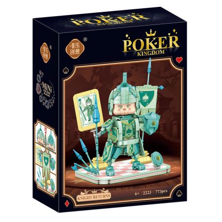 WEILE CHUANGXIANG 2223 HIỆP SĨ CHƠI BÀI bộ đồ chơi xếp lắp ráp ghép mô hình 773 khối