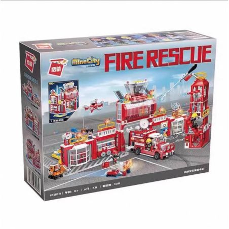 QMAN ENLIGHTEN KEEPPLEY 12029 TRUNG TÂM TRẢI NGHIỆM AN TOÀN PHÒNG CHÁY CHỮA bộ đồ chơi xếp lắp ráp ghép mô hình Creator Sáng Tạo