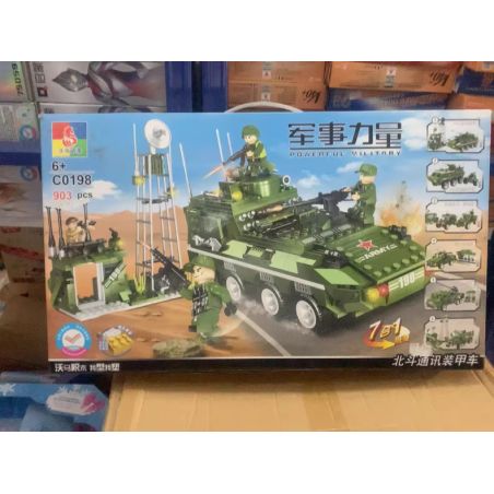 WOMA C0198 0198 LỰC LƯỢNG QUÂN SỰ XE BỌC THÉP LIÊN LẠC BEIDOU bộ đồ chơi xếp lắp ráp ghép mô hình Creator Sáng Tạo