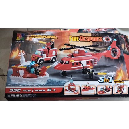 WOMA J5767A 5767A XE CỨU HỎA bộ đồ chơi xếp lắp ráp ghép mô hình Creator Sáng Tạo 392 khối