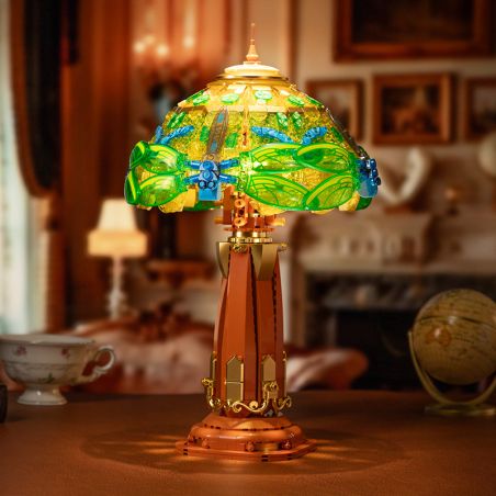 PANTASY 85042 BỘ SƯU TẬP CỔ ĐIỂN ĐÈN BÀN TRÁNG MEN bộ đồ chơi xếp lắp ráp ghép mô hình Creator STAINED GLASS TABLE LAMP Sáng Tạo 1067 khối