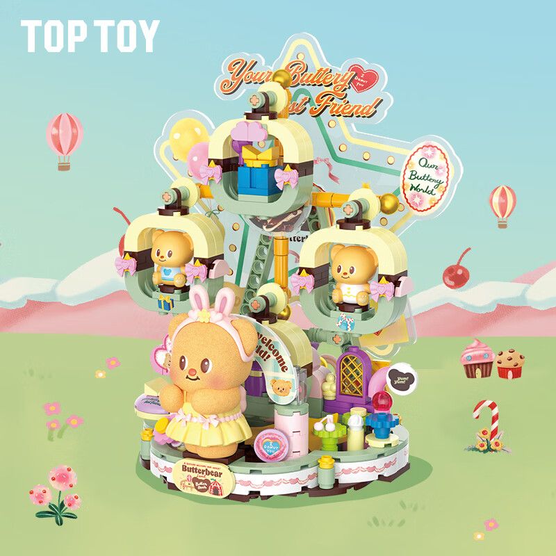 TOP TOY TC3506 3506 BUTTER BEARS BÁNH XE QUAN SÁT SAO bộ đồ chơi xếp lắp ráp ghép mô hình BUTTERBRAR