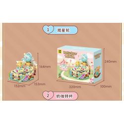 TOP TOY TC3506 3506 BUTTER BEARS BÁNH XE QUAN SÁT SAO bộ đồ chơi xếp lắp ráp ghép mô hình BUTTERBRAR