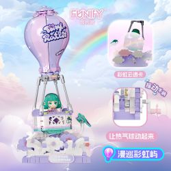 FUNIFY W9026 9026 CUỘC PHIÊU LƯU GIẢ TƯỞNG CỦA GIỚI TRẺ VŨ TRỤ AI TUẦN TRA ĐẢO CẦU VỒNG bộ đồ chơi xếp lắp ráp ghép mô hình AI GENERATION