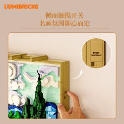 LUMIBRICKS FUNWHOLE 21001 BỨC TRANH ÁNH SÁNG VÀ BÓNG TỐI CÂY BÁCH TRÊN CÁNH ĐỒNG LÚA MÌ bộ đồ chơi xếp lắp ráp ghép mô hình Art 2632 khối